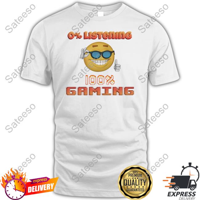 0% Listening 100% Gaming Hoodie Snazzy Seagull